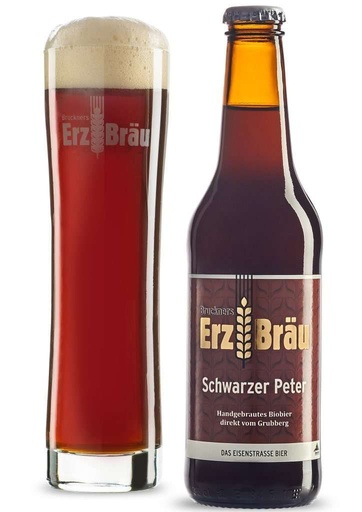 Bio Schwarzer Peter 0,33 L - Bruckners Erzbräu 12er Paket